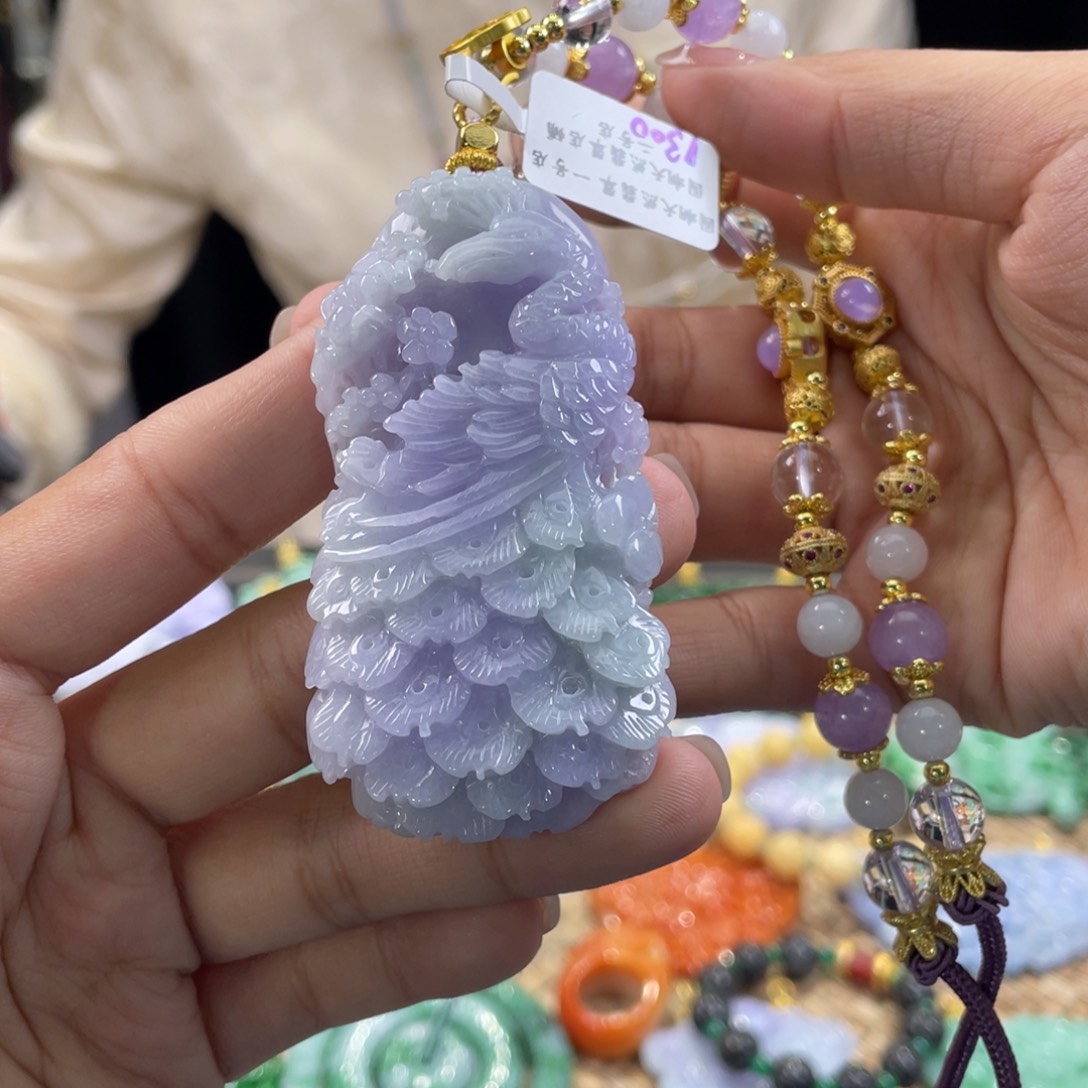 翡翠颈饰未镶嵌代编织