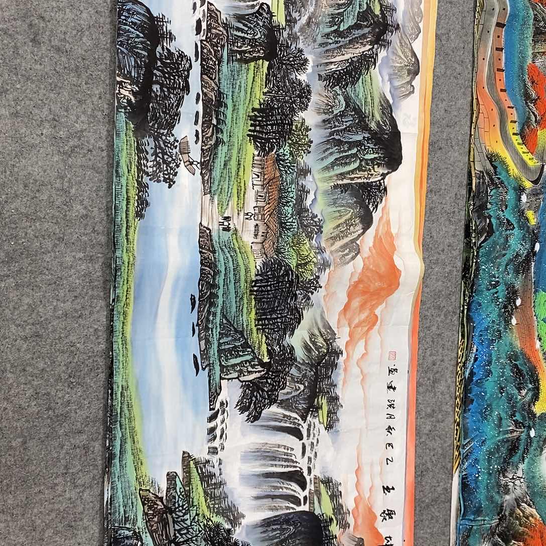 全***水横款乾坤聚玉小六尺画