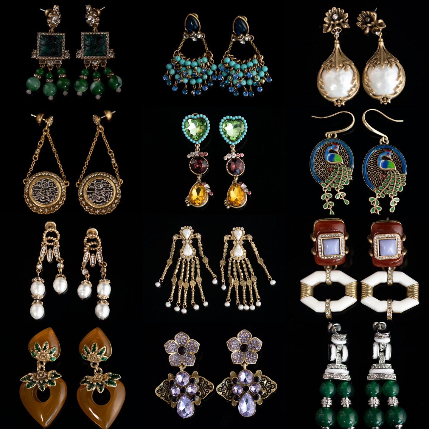 铜合金耳饰 【Z播专拍链接】诗佳乐 中古vintage耳环饰品