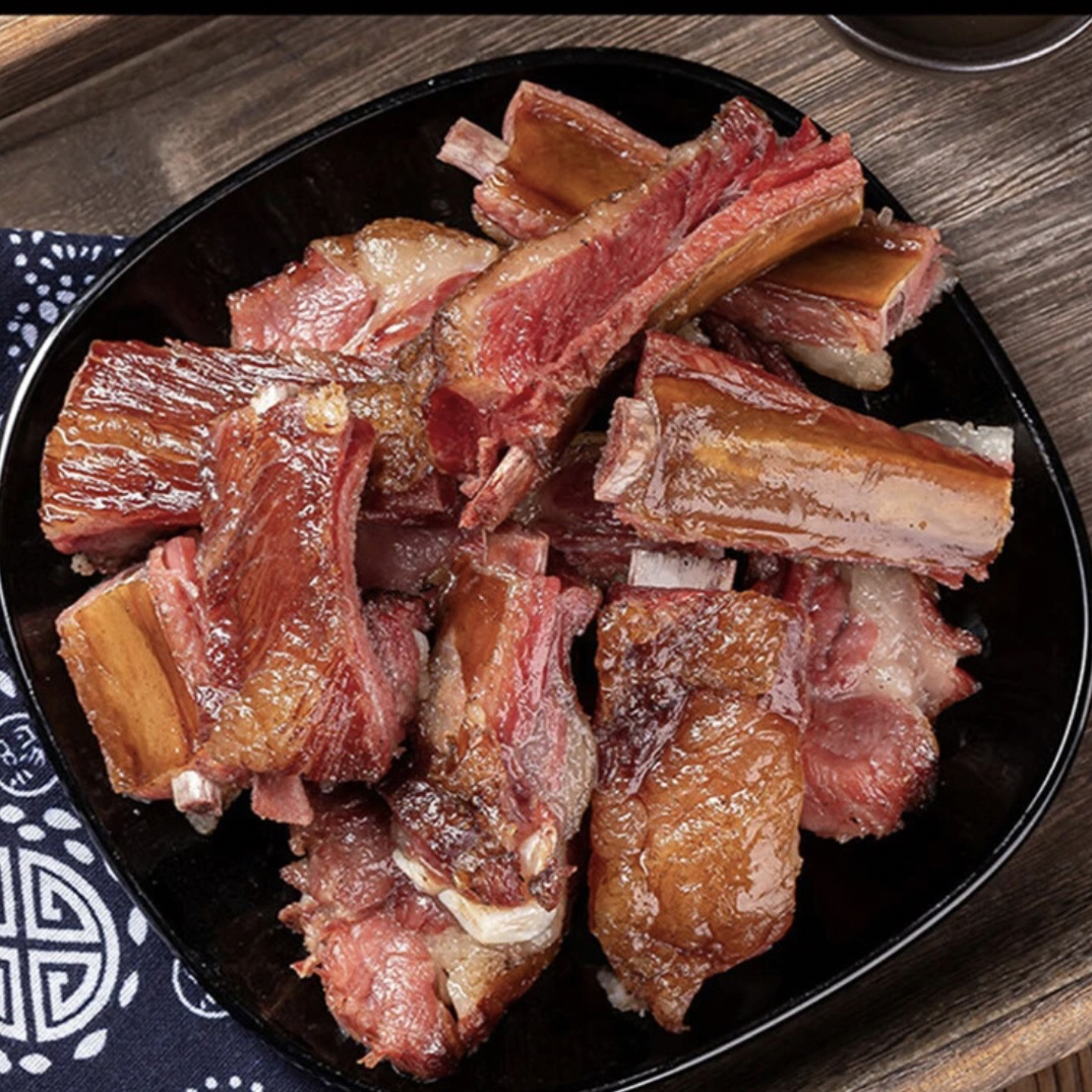 （边角福利）烟熏腊排骨 现切排骨头边角料 古法工艺咸香风味 