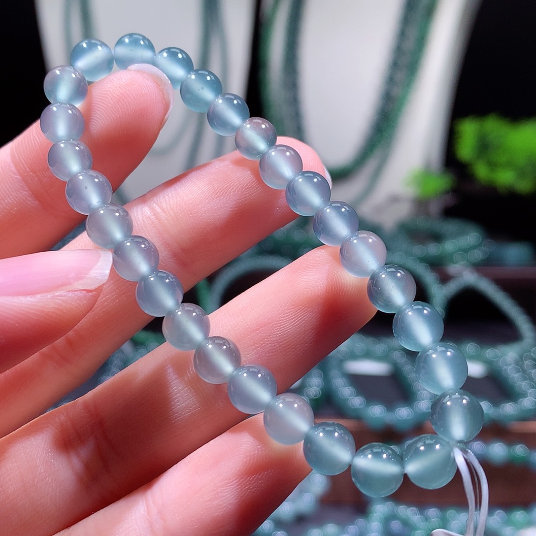 翡翠未镶嵌手链天然a货翡翠手串6.2