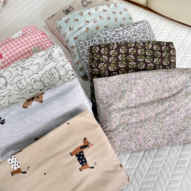 雨爸的针织床笠 格子熊猫/奶球兔/小熊出没