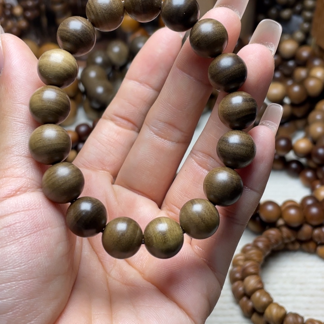 檀香木手串/手链印度老山檀香1.2阴沉