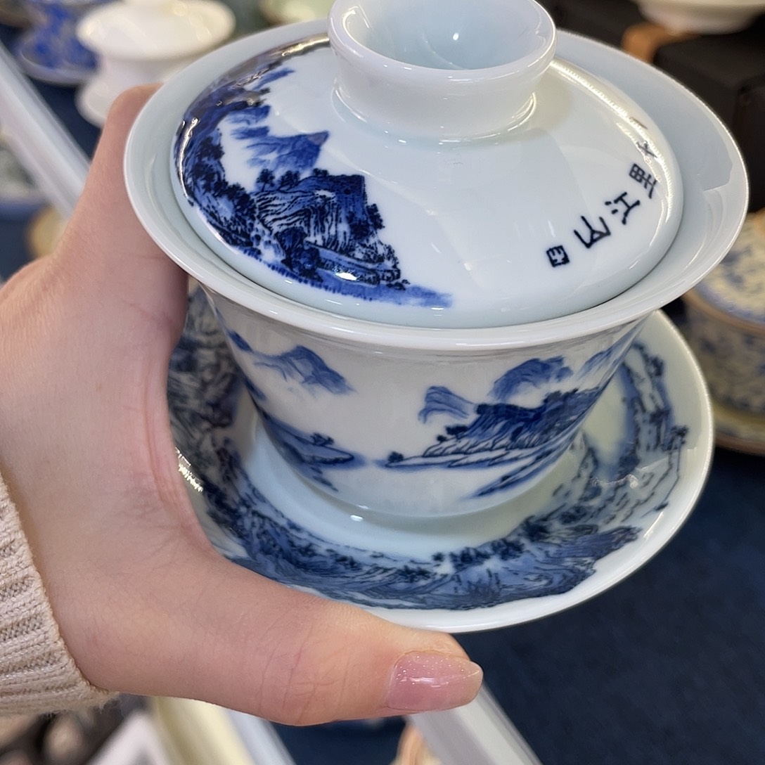 陶景德陶瓷盖碗茶具