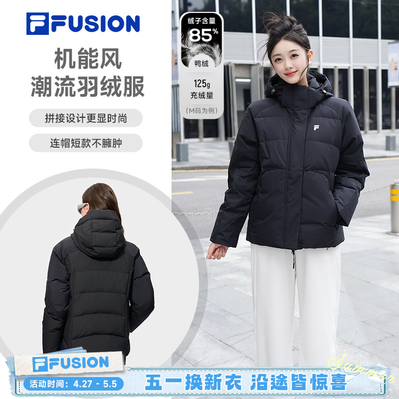 FILA斐乐潮牌【防刮耐磨】冬季新款加厚保暖运动羽绒服防风连帽外套商品图