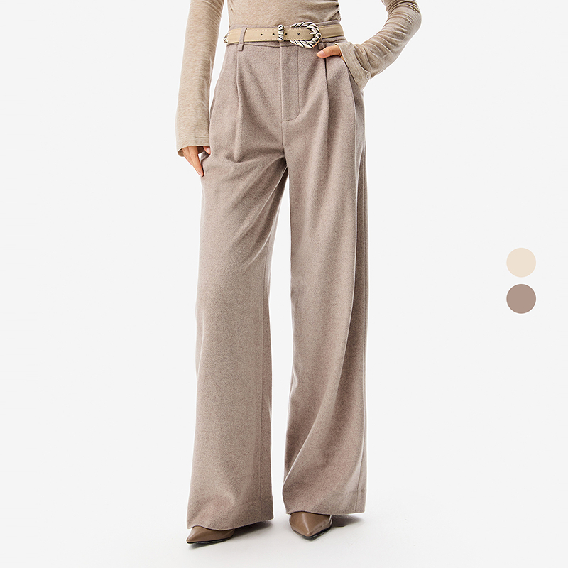 IRO Night 25秋季新款法式绵羊毛西装休闲阔腿裤