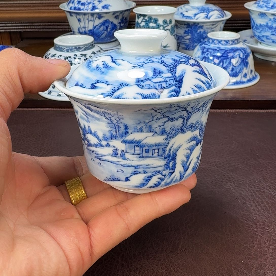 瓷片当代景德镇陶瓷手绘茶具