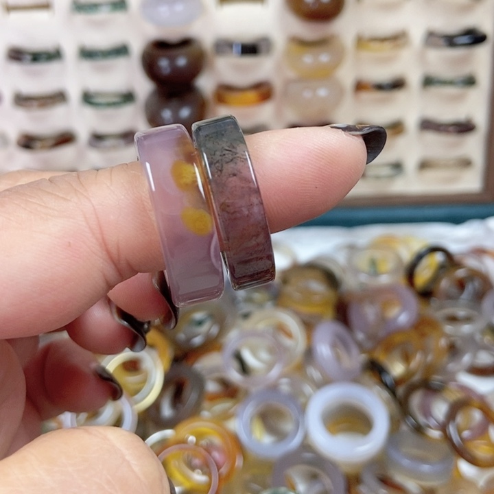 未镶嵌戒指玛瑙/玉髓杨**✿不退不换