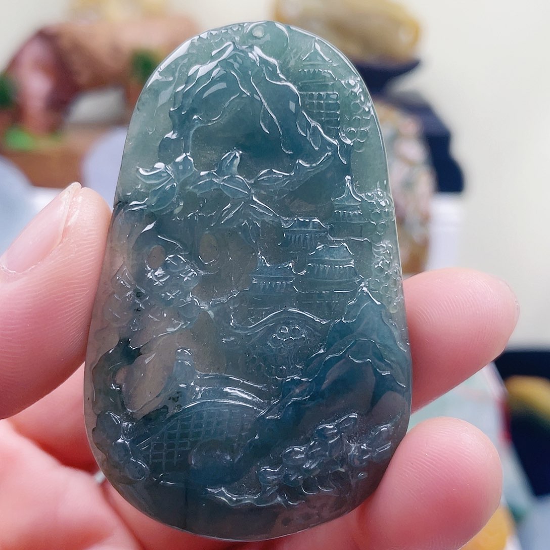 翡翠未镶嵌颈饰2222