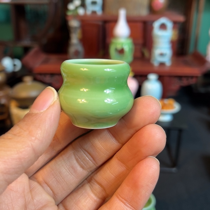 摆件微陶老王迷你花瓶