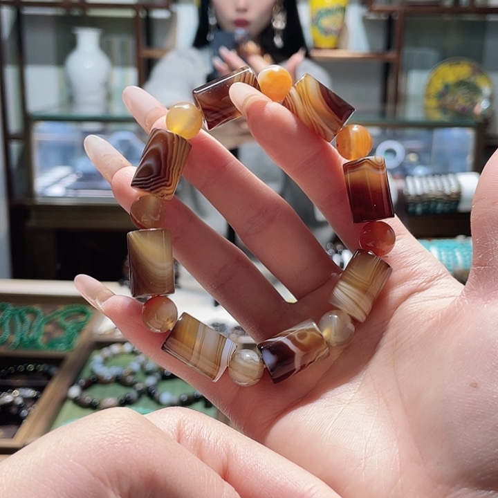 玛瑙/玉髓未镶嵌手链
