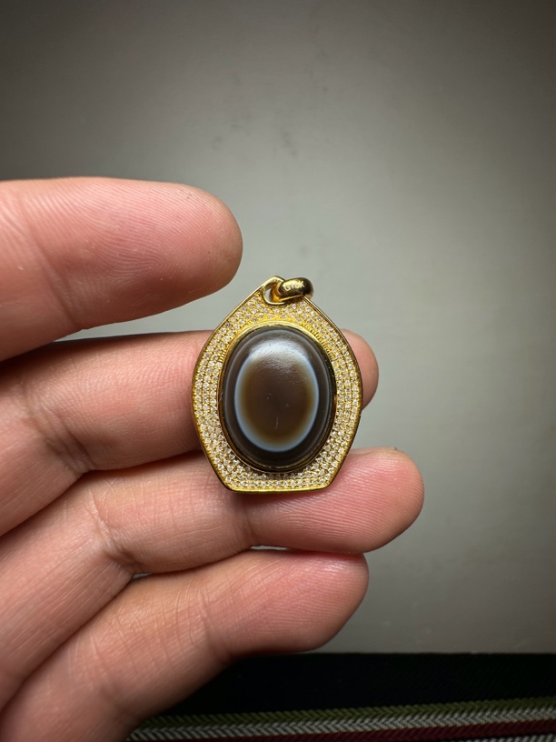 【遇瑟出品】千岁羊眼板珠18K镶嵌