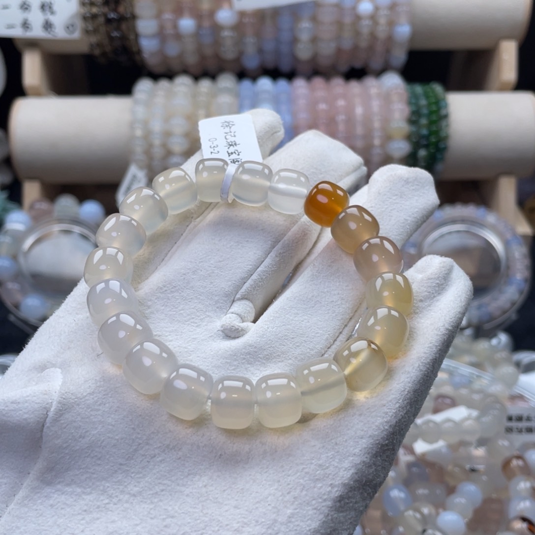 未镶嵌手链玛瑙/玉髓0-3渐变黄