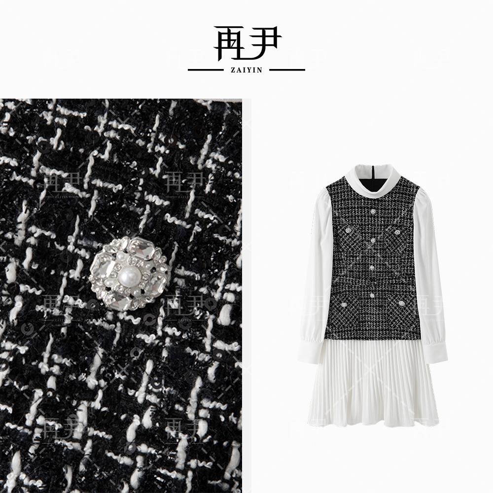 [黑巧华夫】百搭简约设计师气质休闲半裙白色时尚裙GY53122162-2