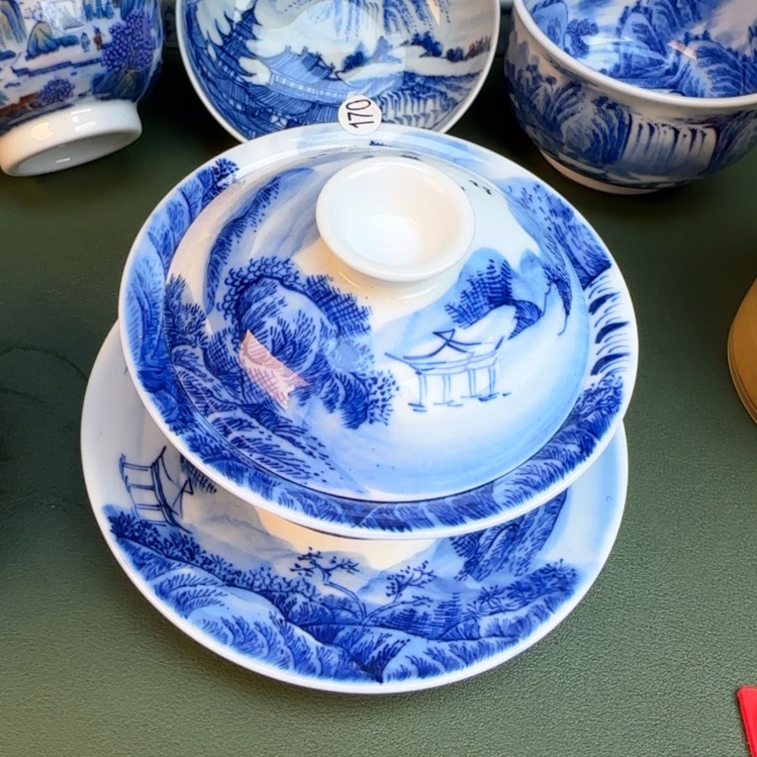 彦祖纯手工手绘茶具170