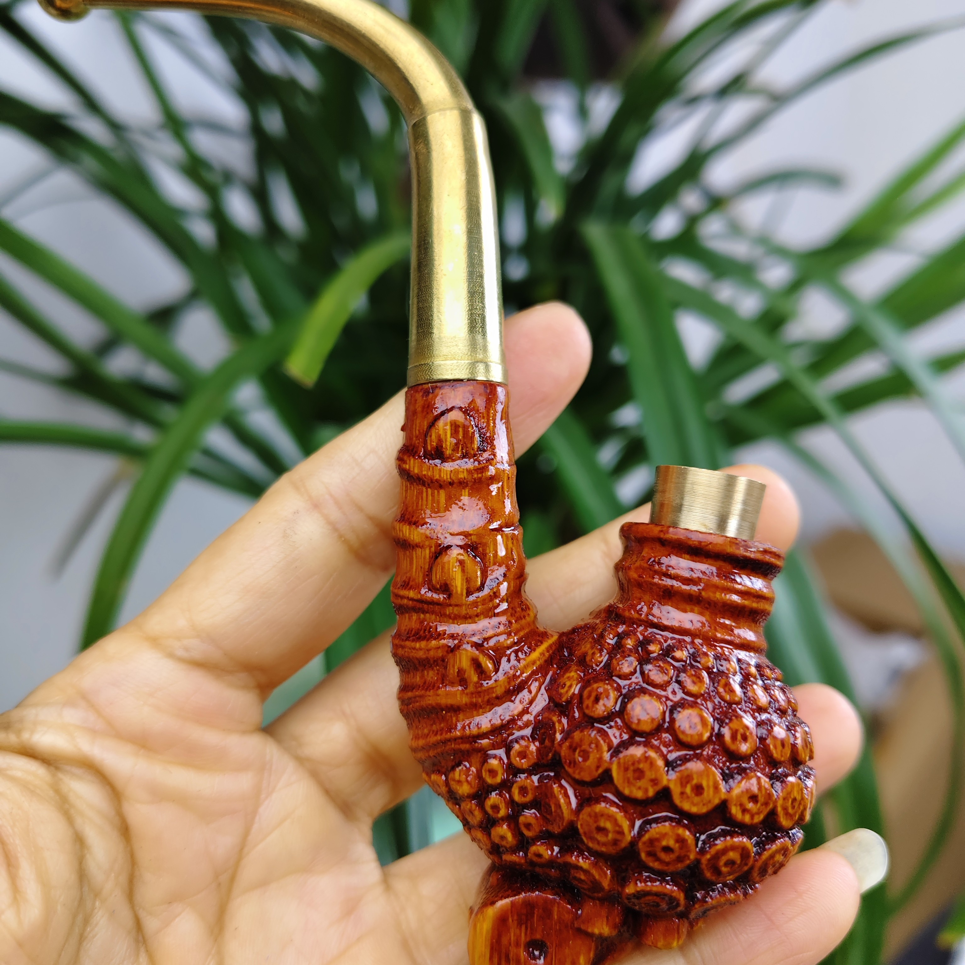 贵州民间实心竹雕刻新小一体十四公分左右