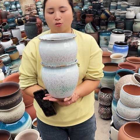 口20高20瑕疵两个盆。 