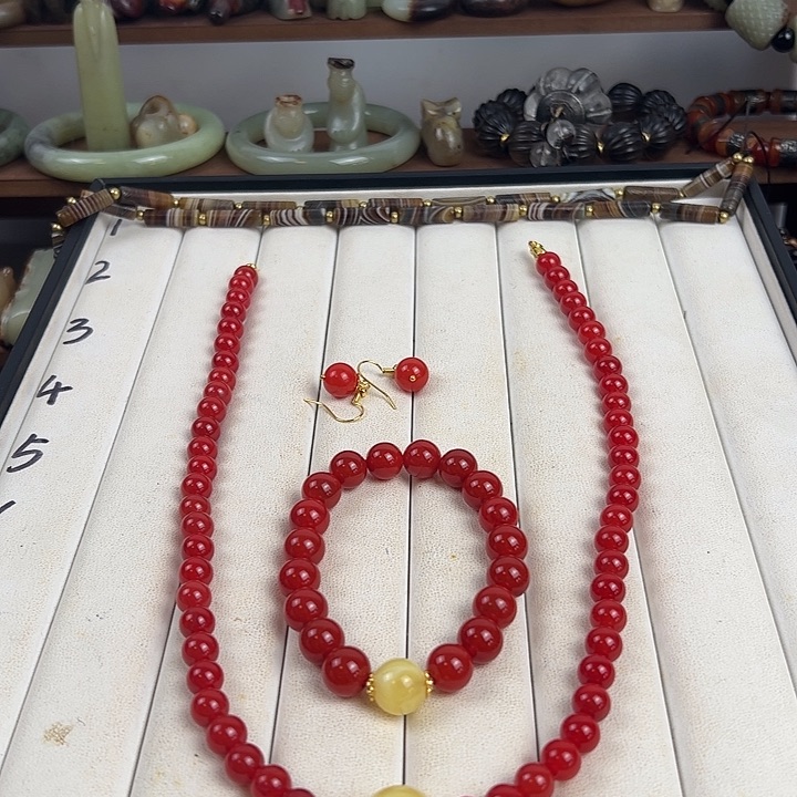 玛瑙/玉髓颈饰合金