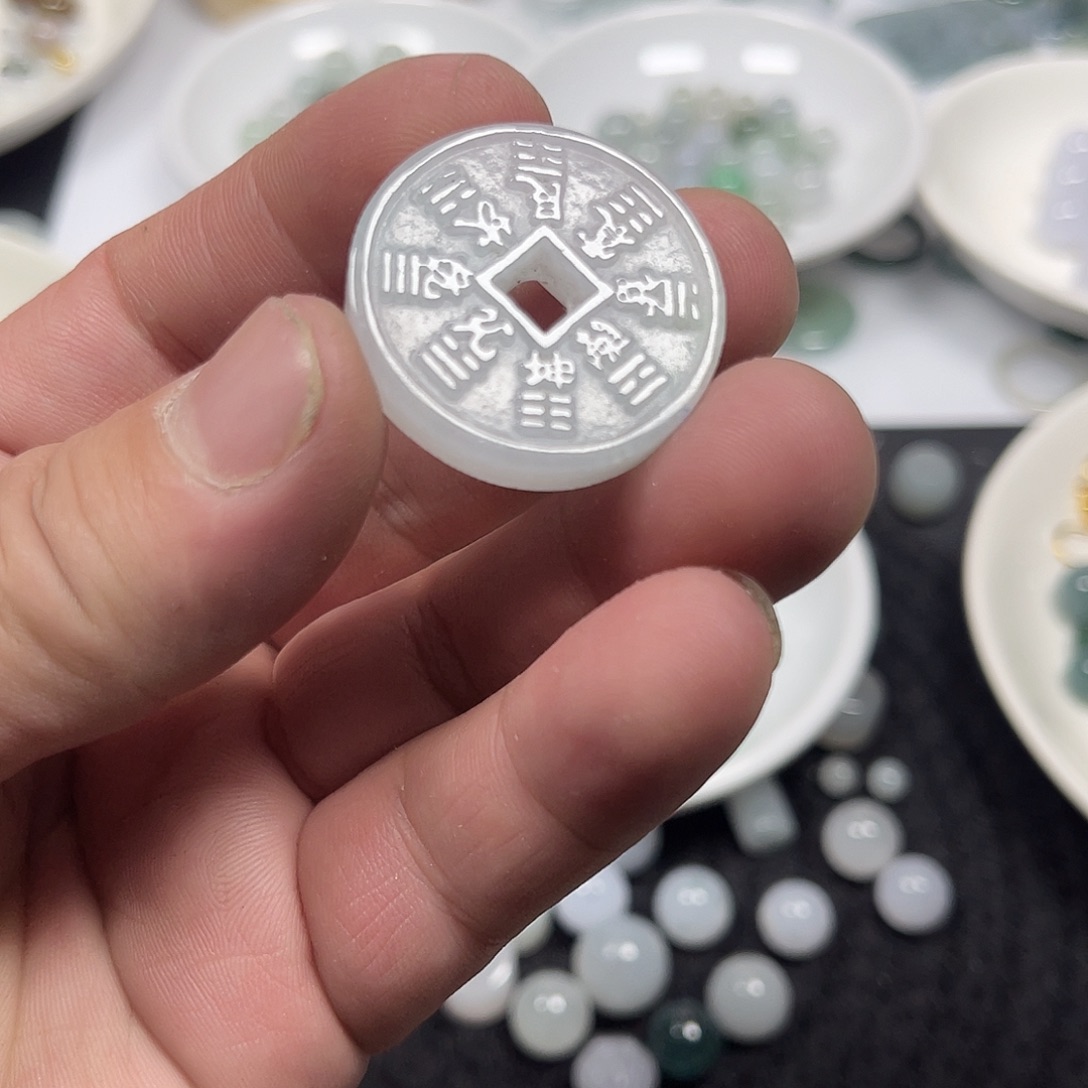 翡翠未镶嵌吊坠(不含链)山鬼挂神