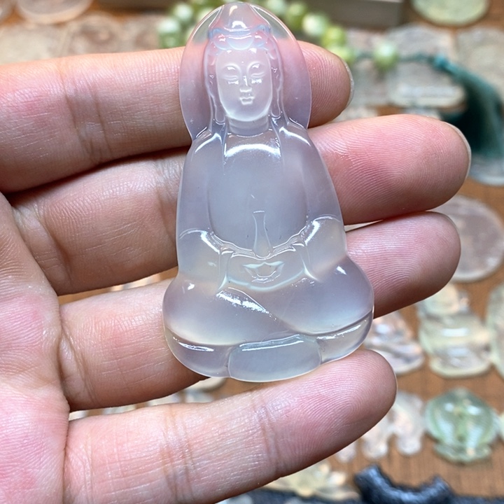 蛇纹石玉未镶嵌吊坠(赠链)霁**月