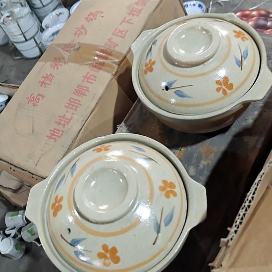 绿泥陶瓷盘子碗啥都有