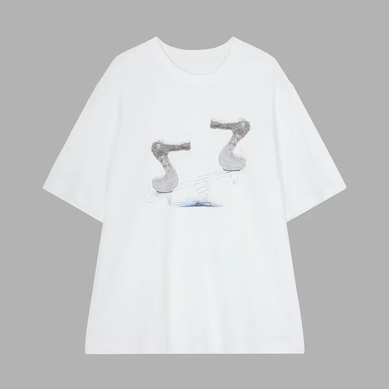 【】韩系百搭趣味印花T恤 8222