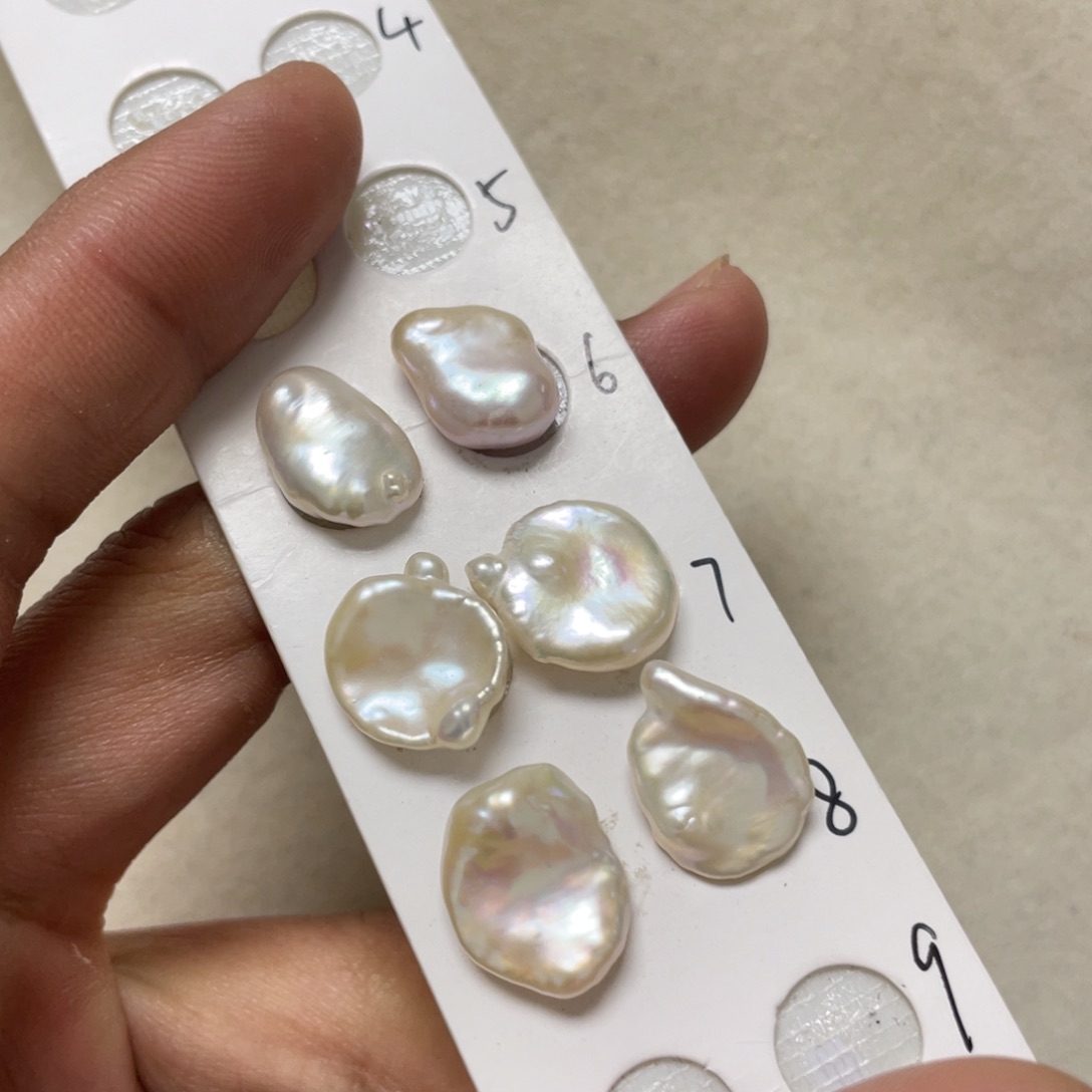 淡水珍珠耳饰银S925镶嵌多样性发一