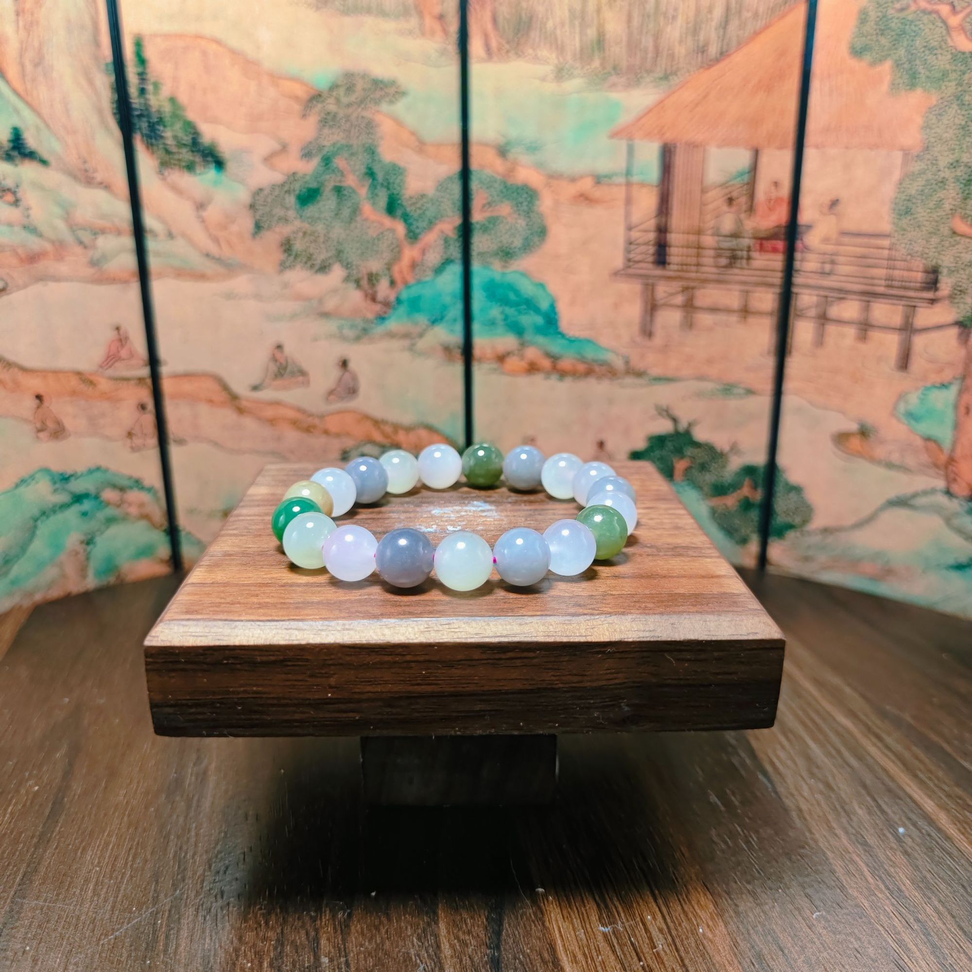 Z和田玉多宝圆珠手串（卡10）2083