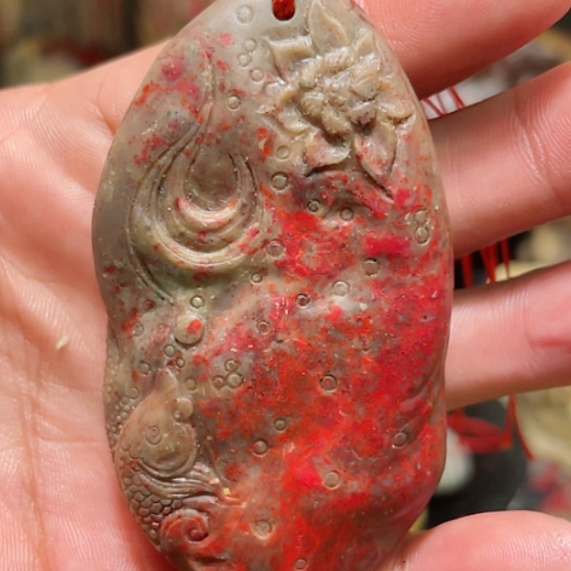 【闪购商品】昌化石昌化鸡血石手把