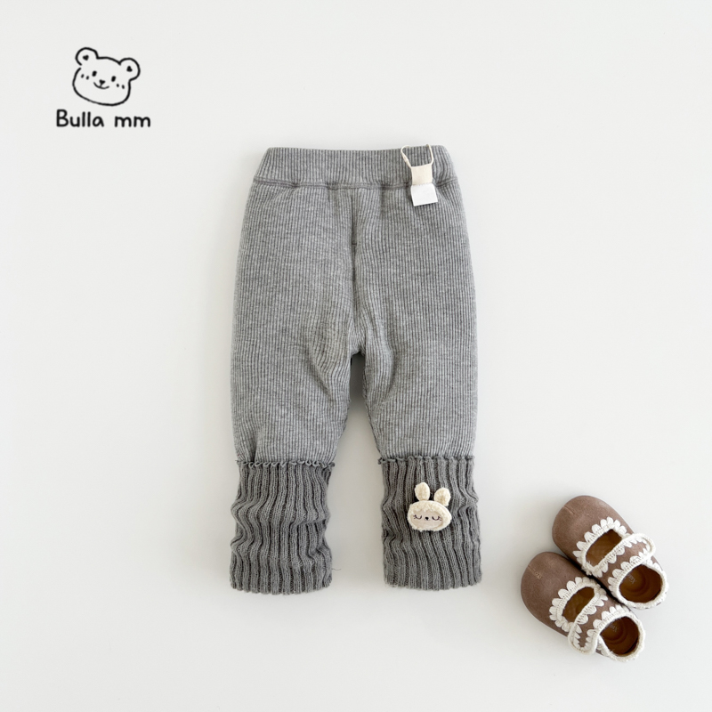 叭啦妈咪女童夹棉打底裤2025冬装新款女宝加厚保暖裤子kkHLM5091