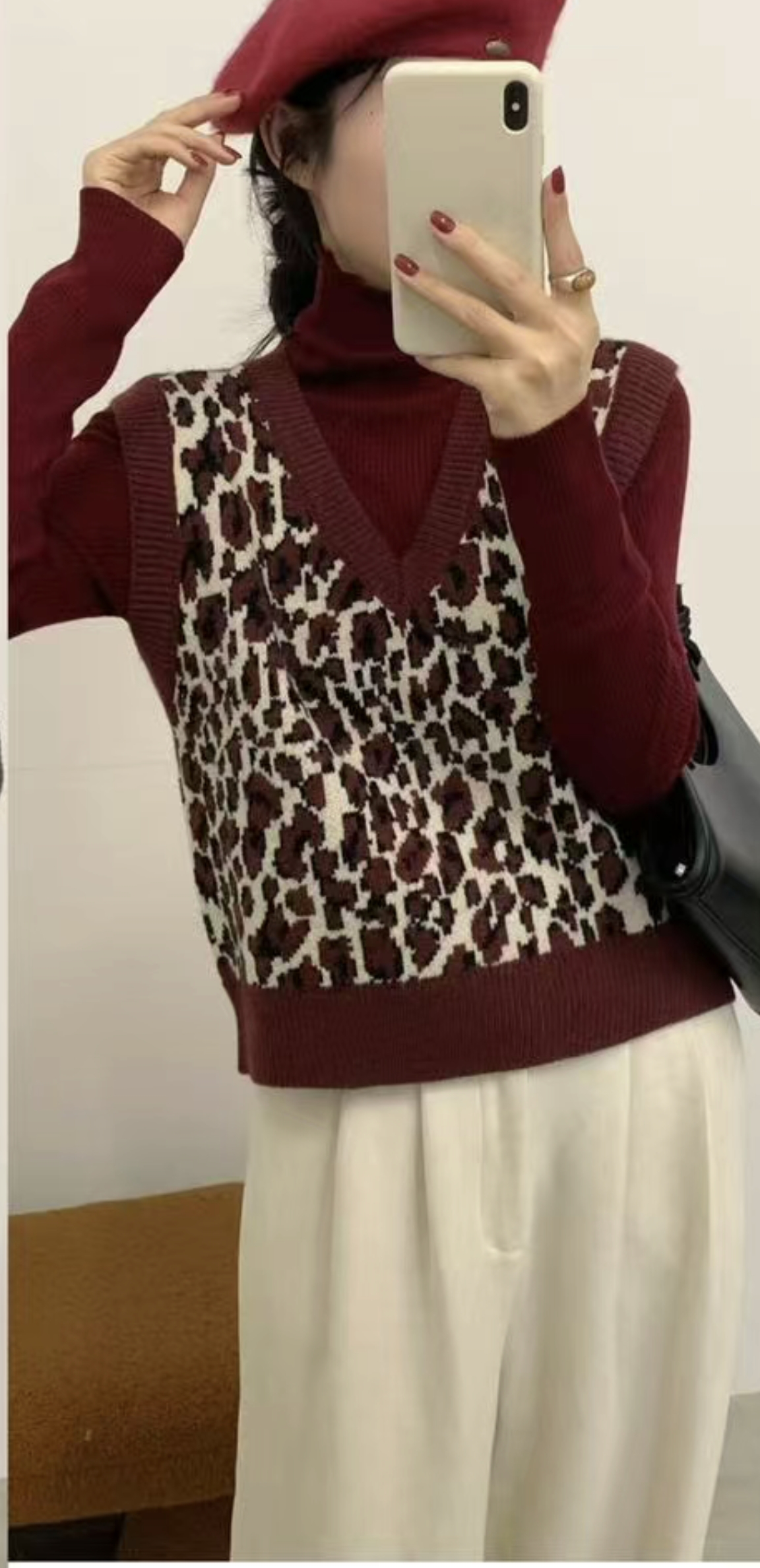 【豹纹 马甲】2025秋冬气质百搭长袖条纹针织毛衣