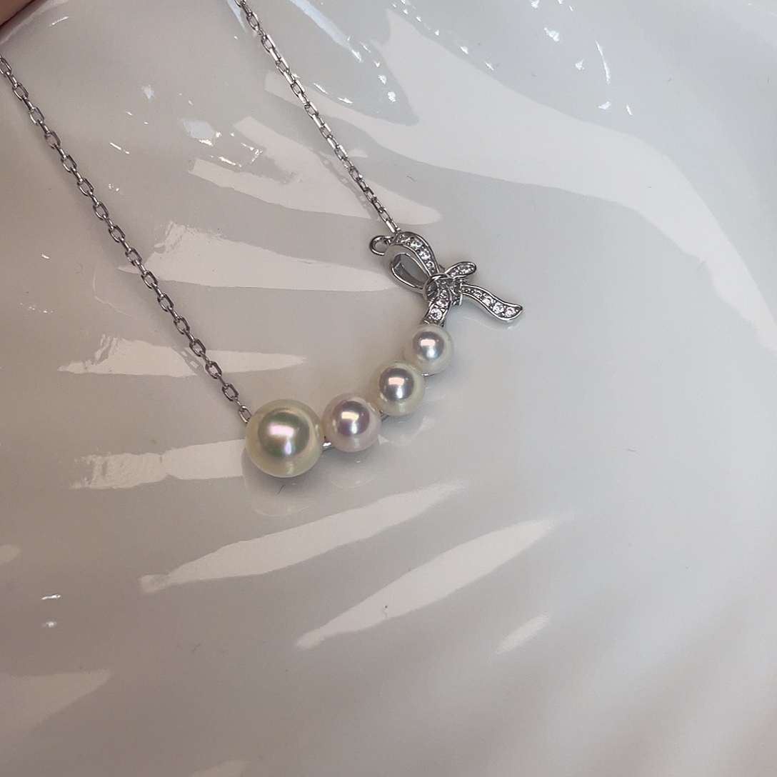 颈饰银S925镶嵌海水珍珠