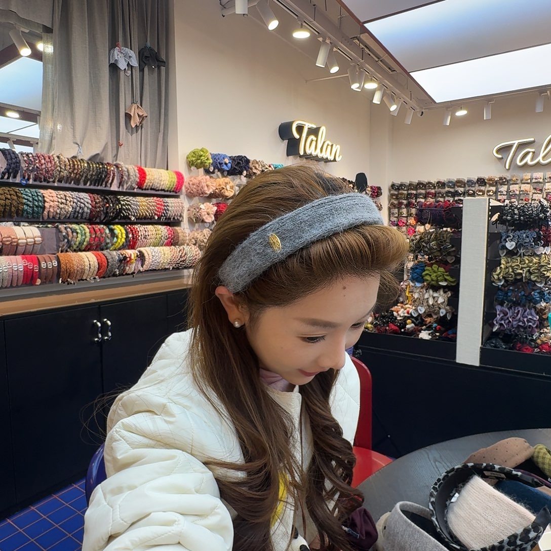 N****布艺铁合金灰色发箍