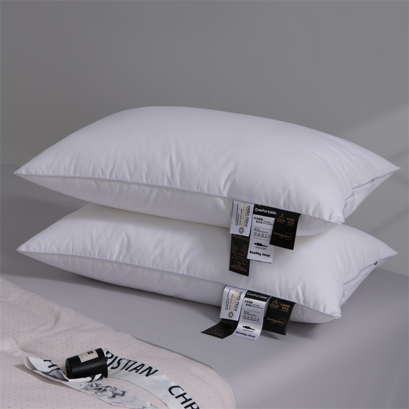 新款新品A类全棉本色纯白酒店羽丝绒枕头枕芯