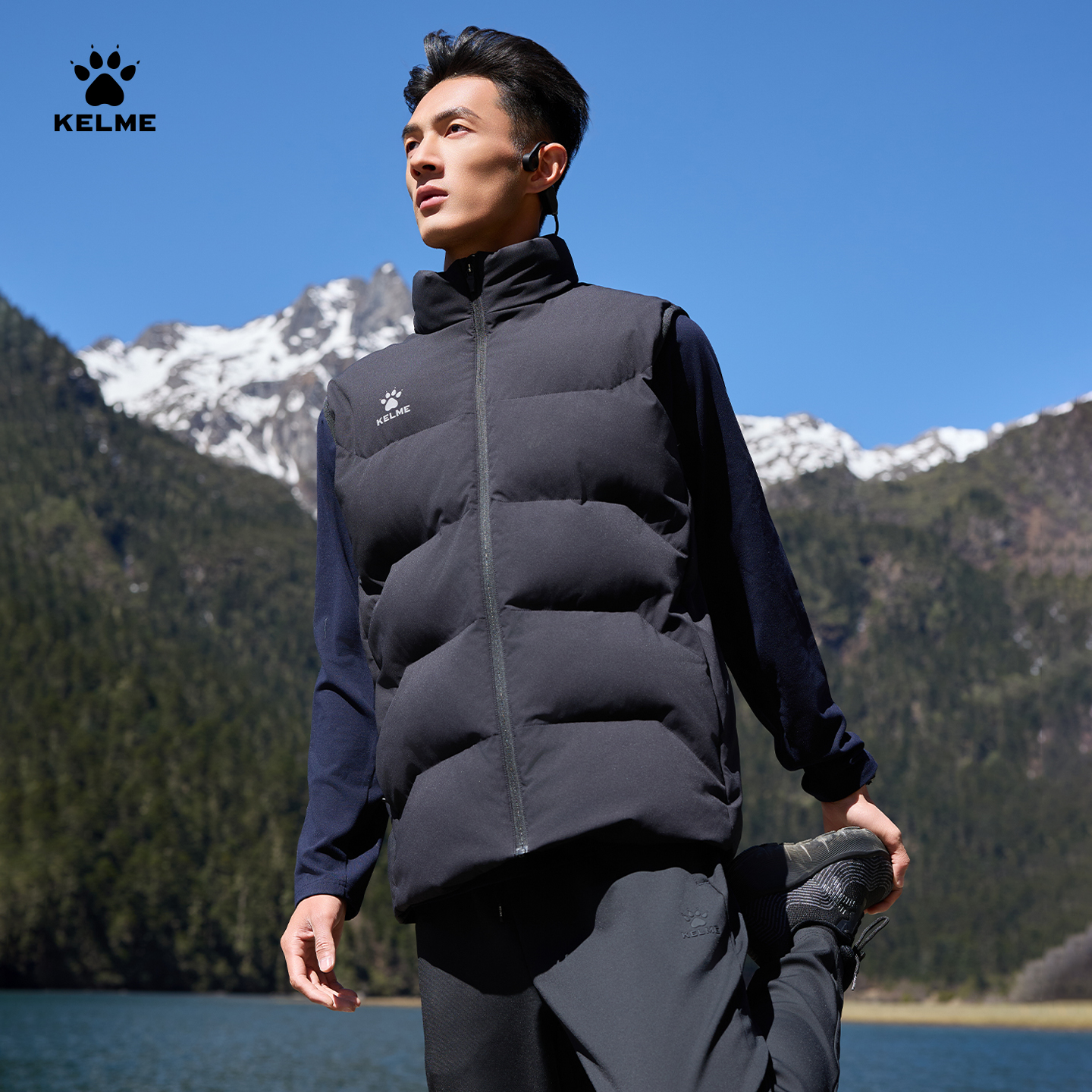 【新款立领马甲】卡尔美25年棉马甲秋冬男士体育生运动潮流新品