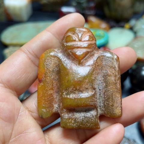 吊坠白玉菩提把件