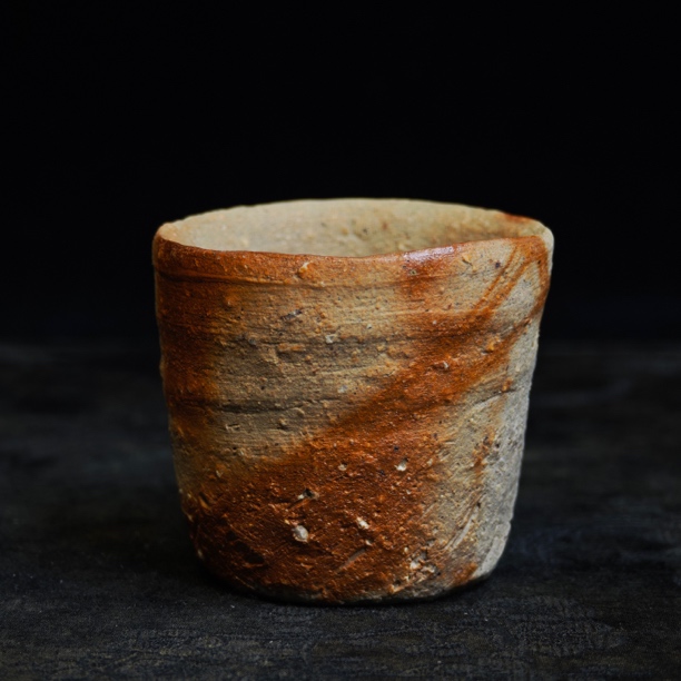 柴冈信義杯子备前烧作品