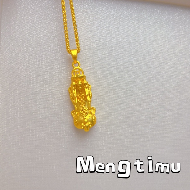 萌缇慕 合金吊坠 实心百搭貔貅男女同款精致适合送礼简约金色