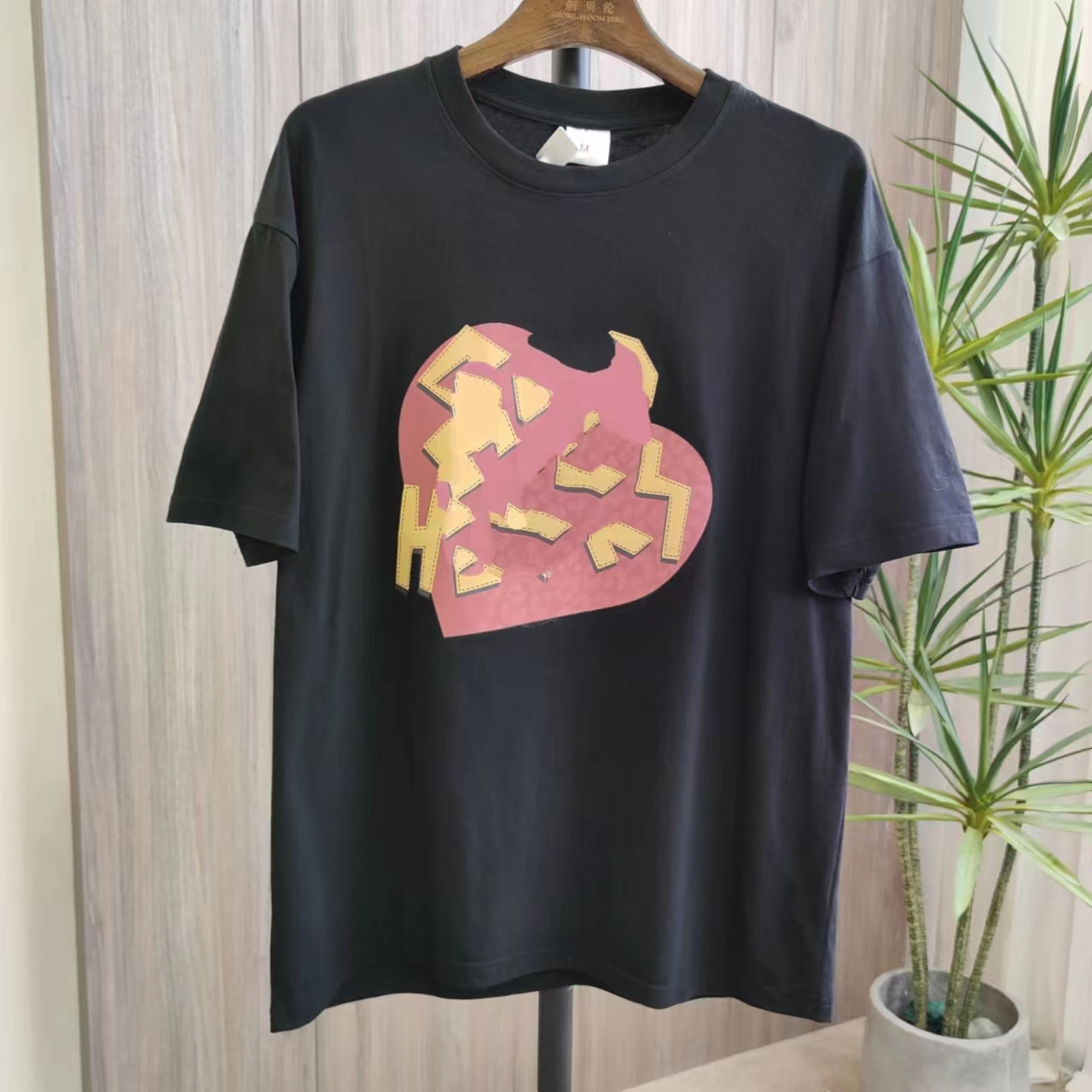 夏季休闲宽松爱心短袖T C750