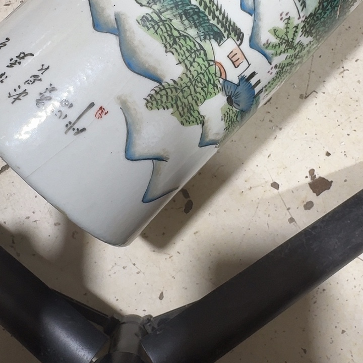 信***变摆件陶攀登高峰艺术瓷器帽筒