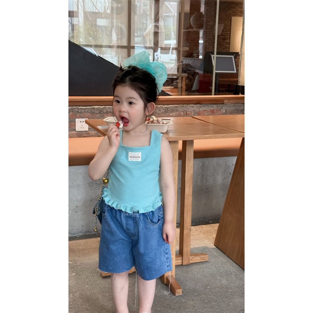 AC19~YTJJ·25夏~花边背心T恤25355