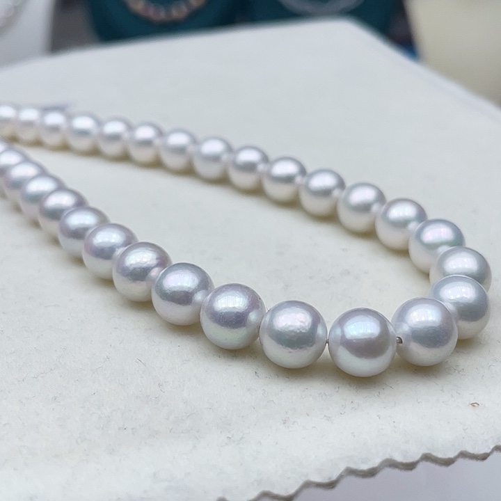 淡水珍珠颈饰银S925镶嵌9.10极光炫彩