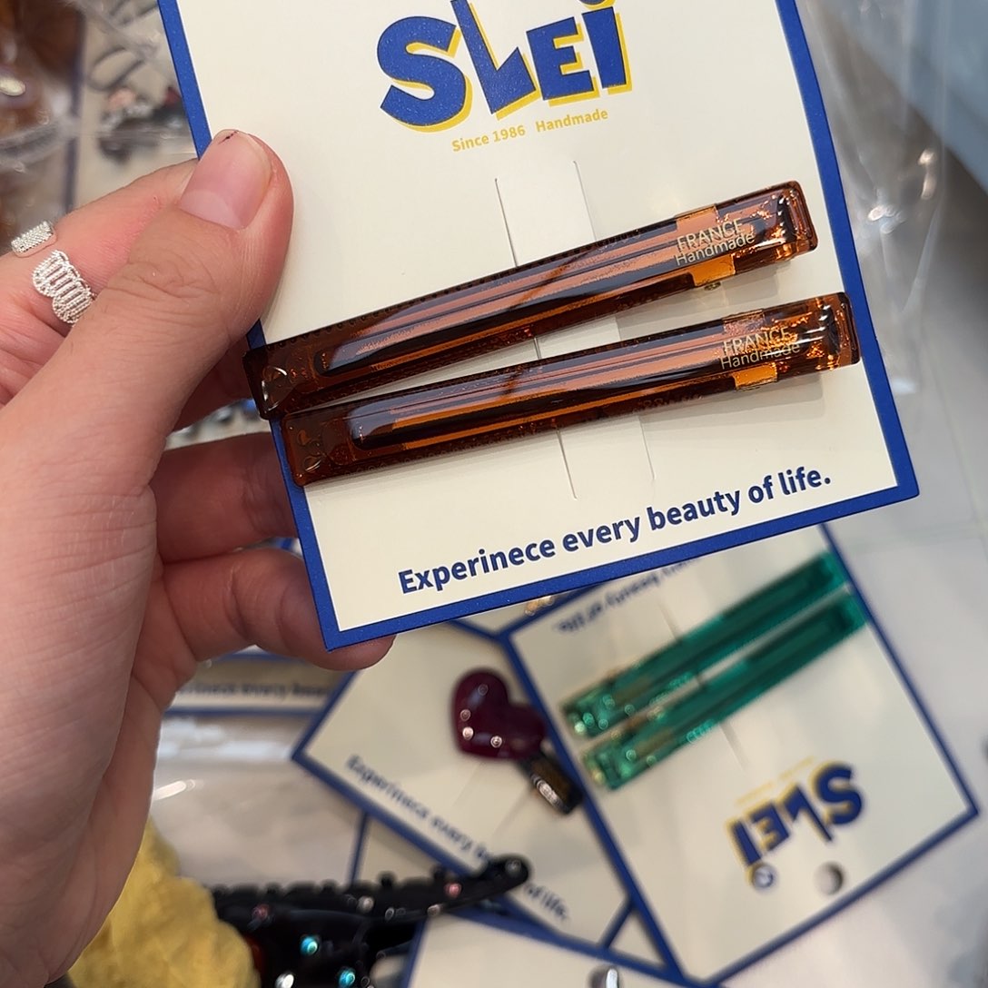 布艺铁合金棕色长压夹泡菜