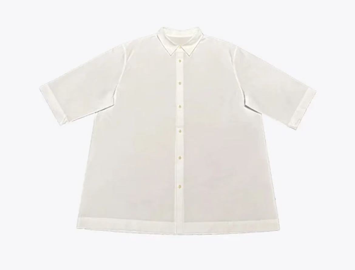 2025四季新款小众设计极简休闲风棉质宽松显瘦廓形半袖衬衫上衣女