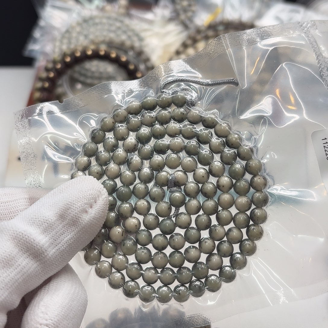 吊坠星月菩提107一物一图糯冰绿背河豚6牛毛星108