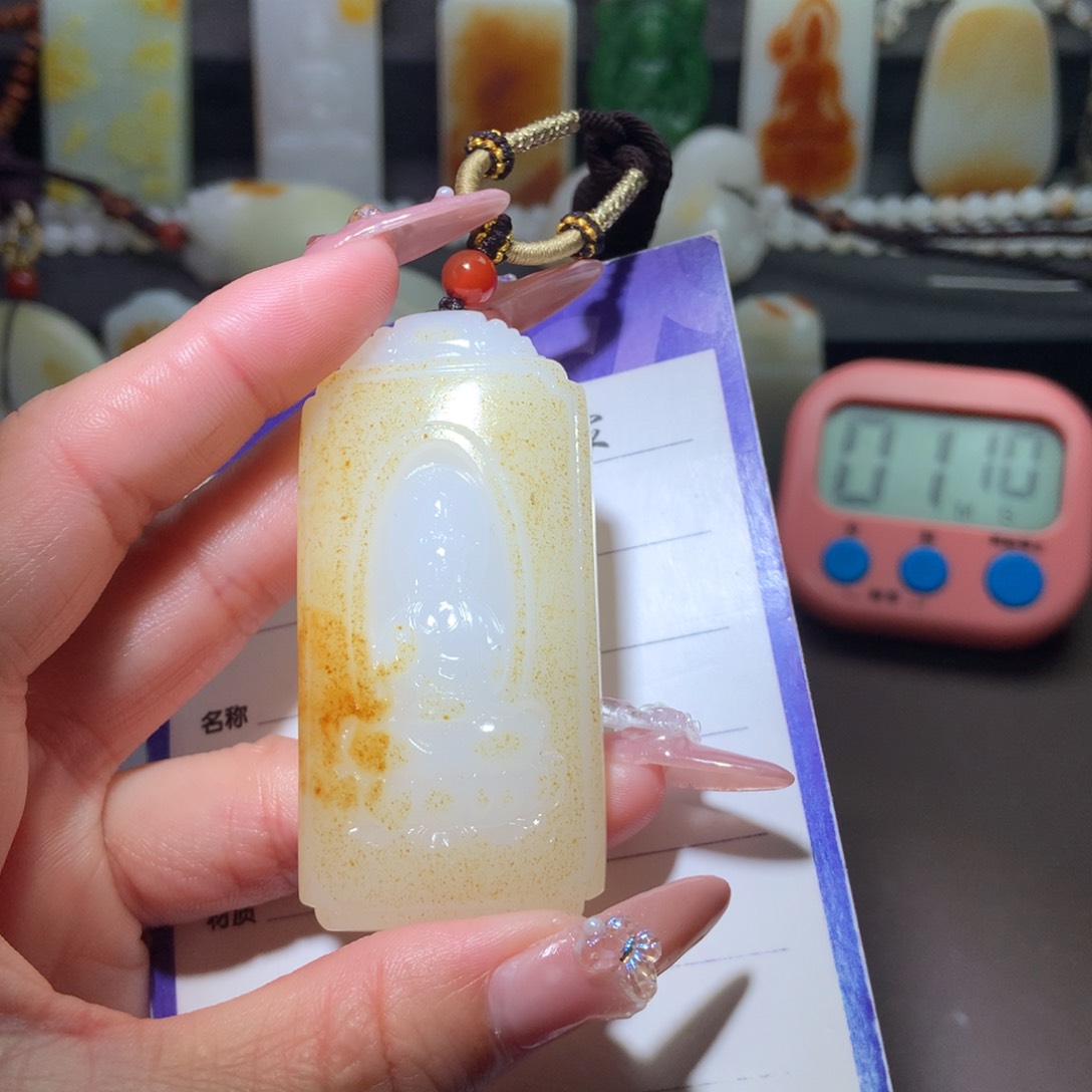 和田玉挂件未镶嵌刘*柳