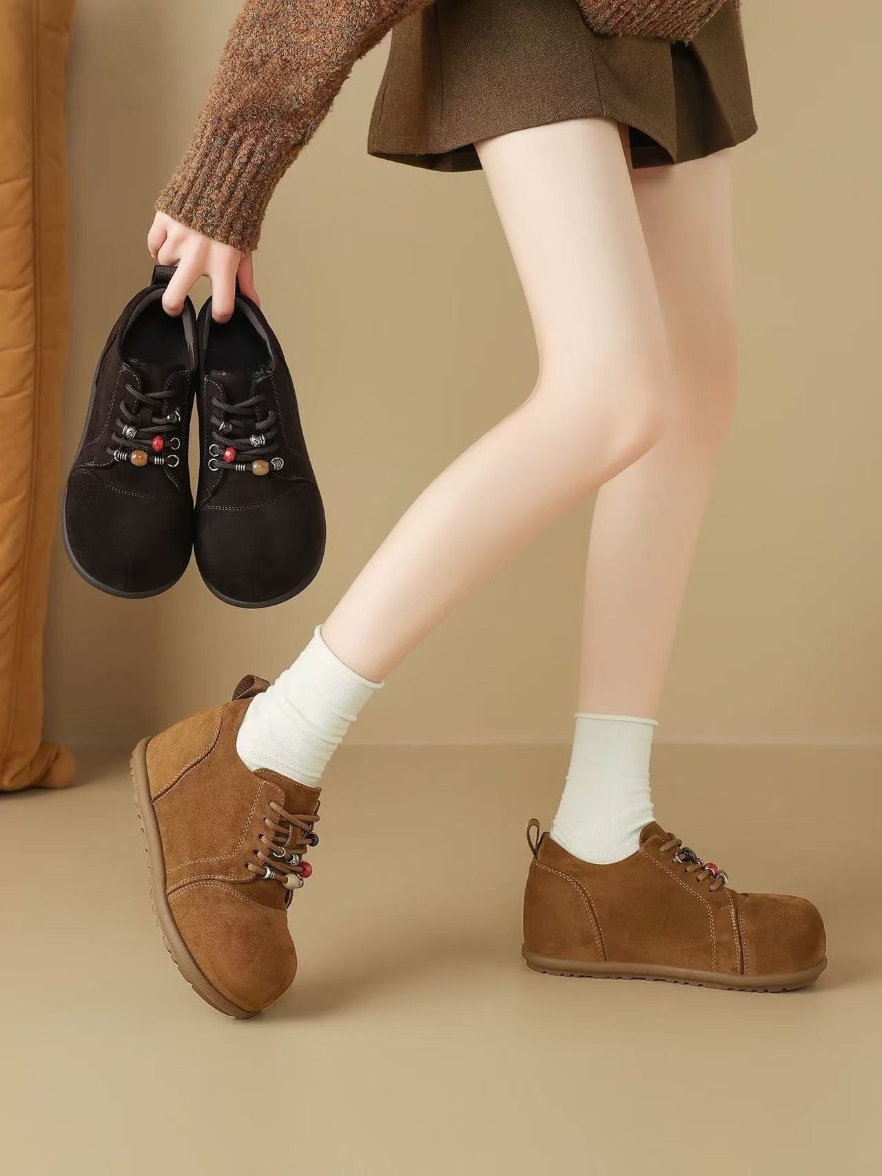 【楠屿77007】厚底博肯 女鞋休闲