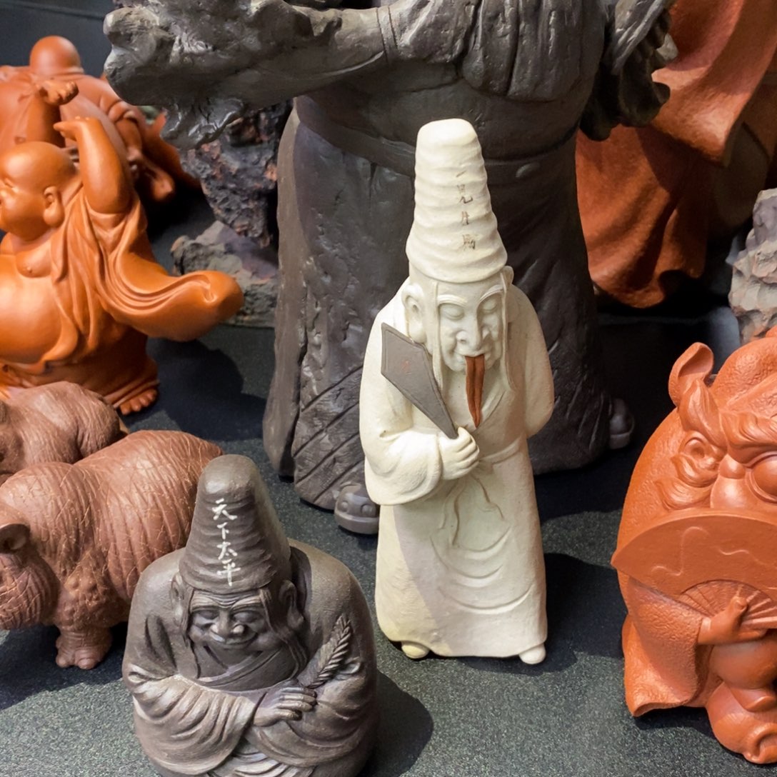 【闪购商品】紫砂茶宠黑白无常一套