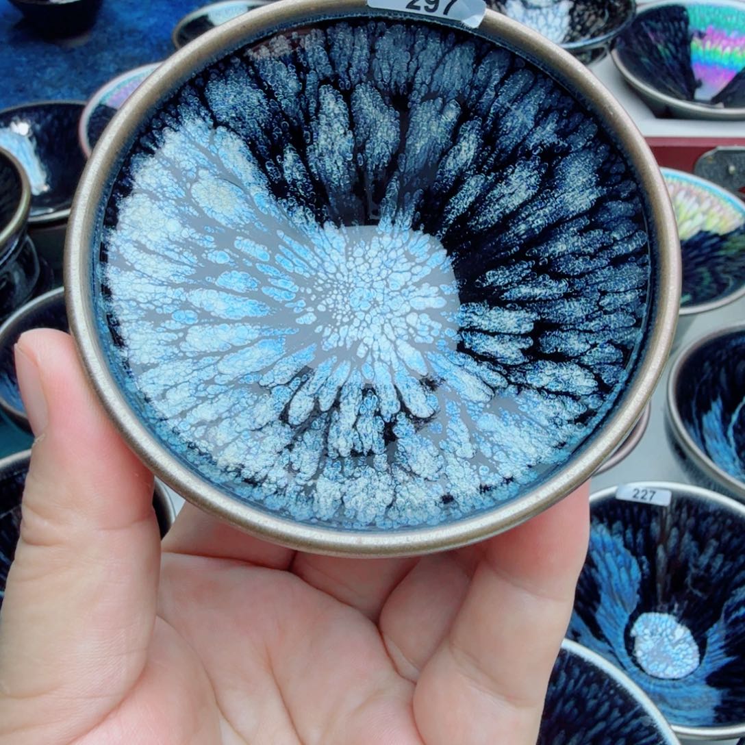 茶盏秦国凤百花灯盏玉口297
