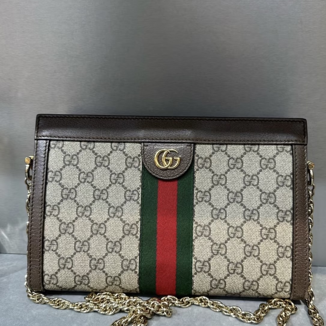 95新 GUCCI/古驰 经典老花小号夹子单肩/斜挎包